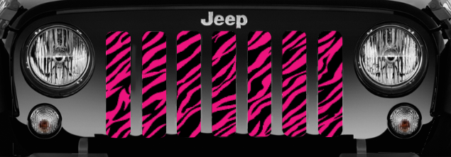 Bright Pink Zebra Grille Insert