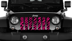 Platinum Bright Pink Zebra Print Grille Insert