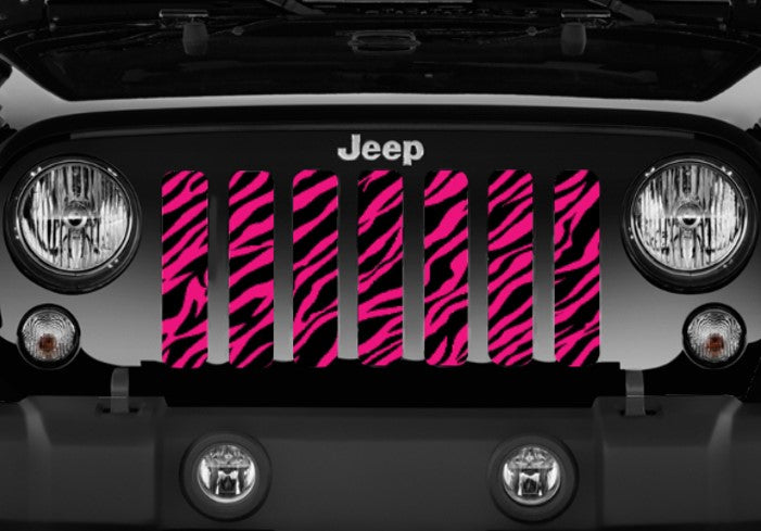 Platinum Bright Pink Zebra Print Grille Insert