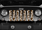 Brown Cow Hide Grille Insert