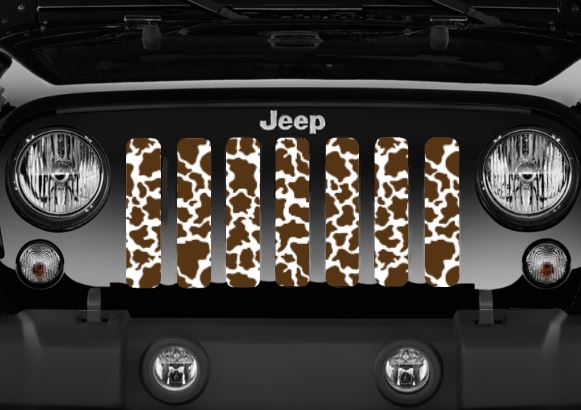 Brown Cow Hide Grille Insert