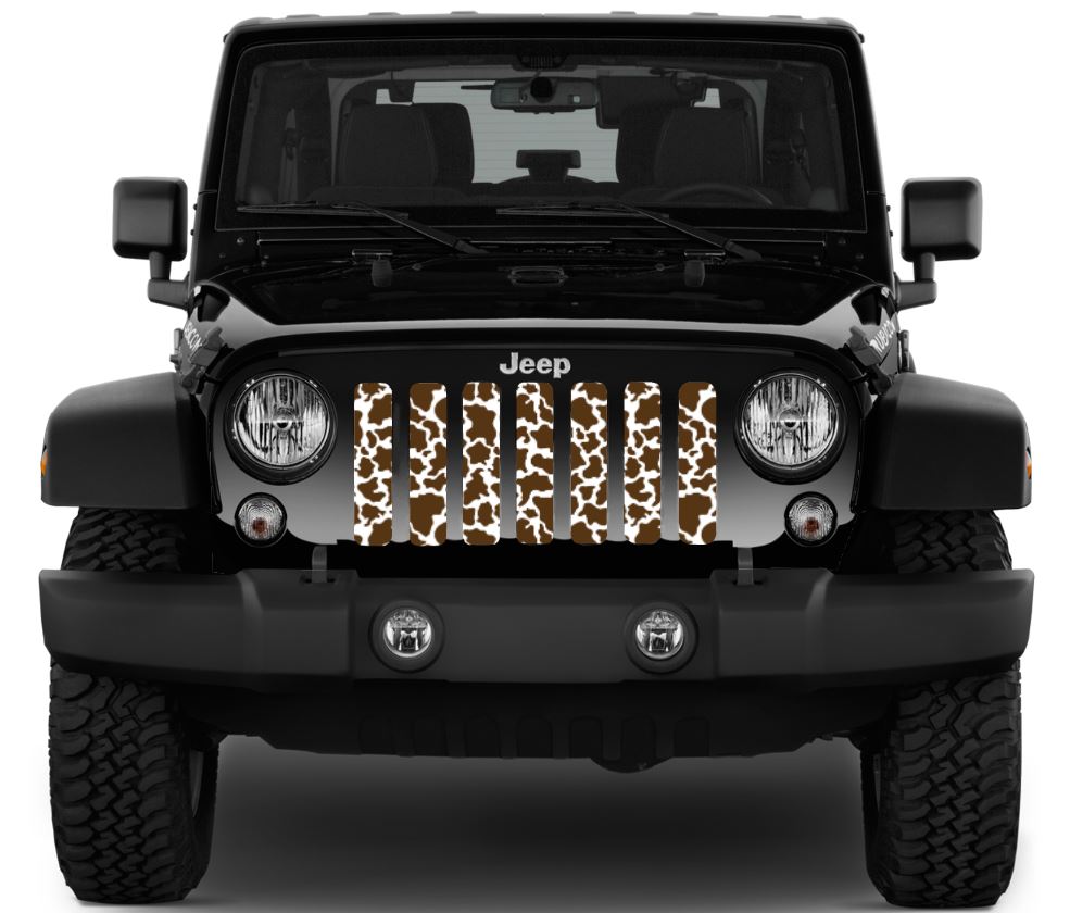 Brown Cow Hide Grille Insert