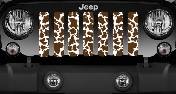 Brown Cow Hide Grille Insert