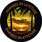 Changes In Latitude Changes In Attitude Orange   Spare Tire Cover