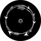 Circle Of Arrows Black Spare Tire Cover