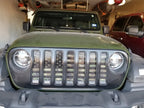 American Flag Woodland Camo Grille Insert
