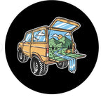 Camping out Of The Back Of A Bronco (Any Color Bronco) Spare Tire Cover