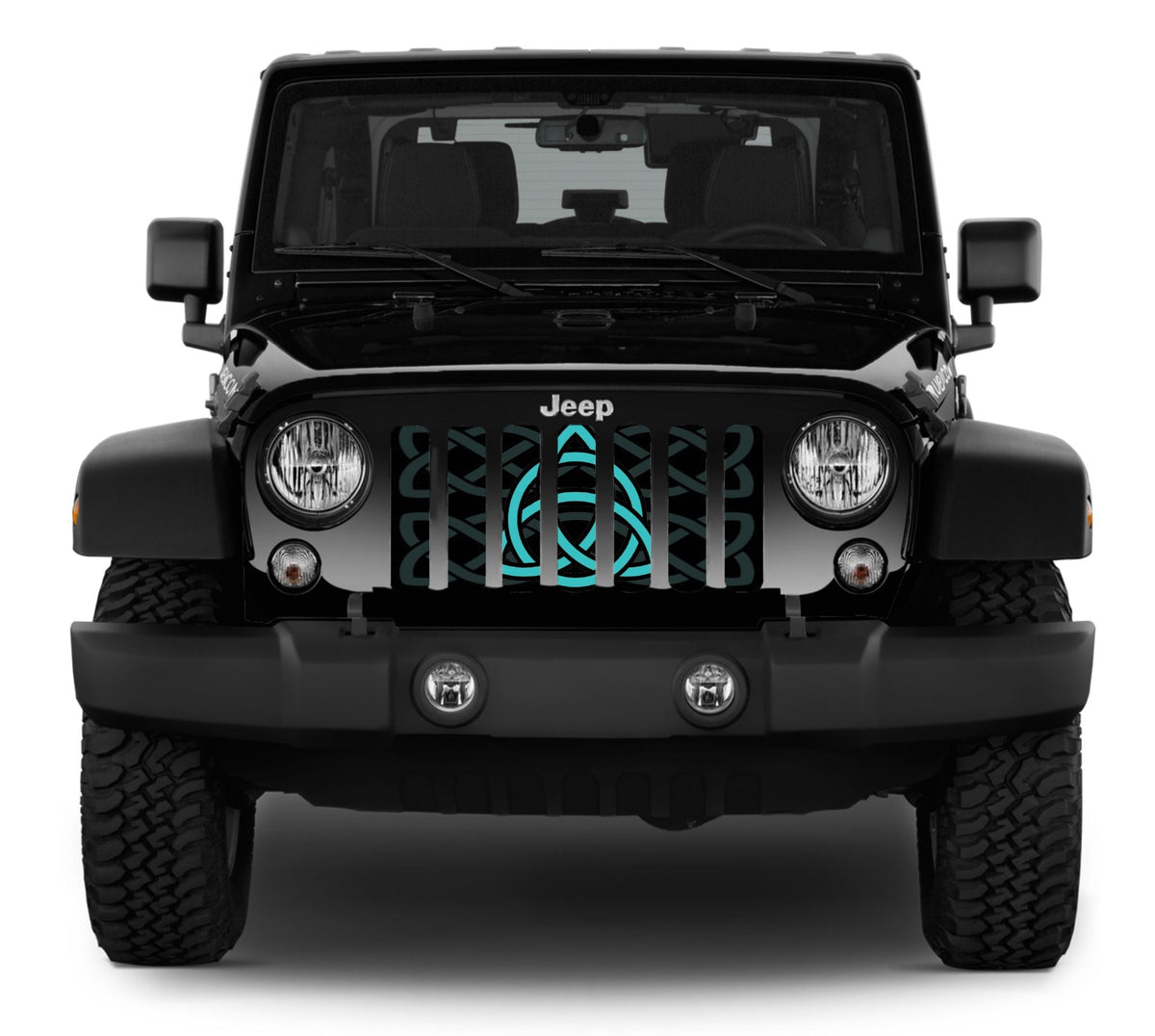 Celtic Knot Teal Grille Insert