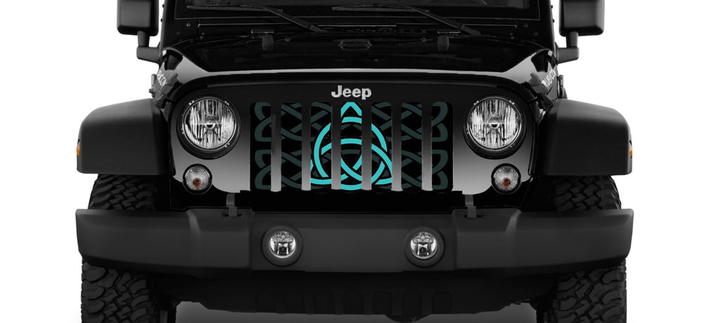 Celtic Knot Teal Grille Insert