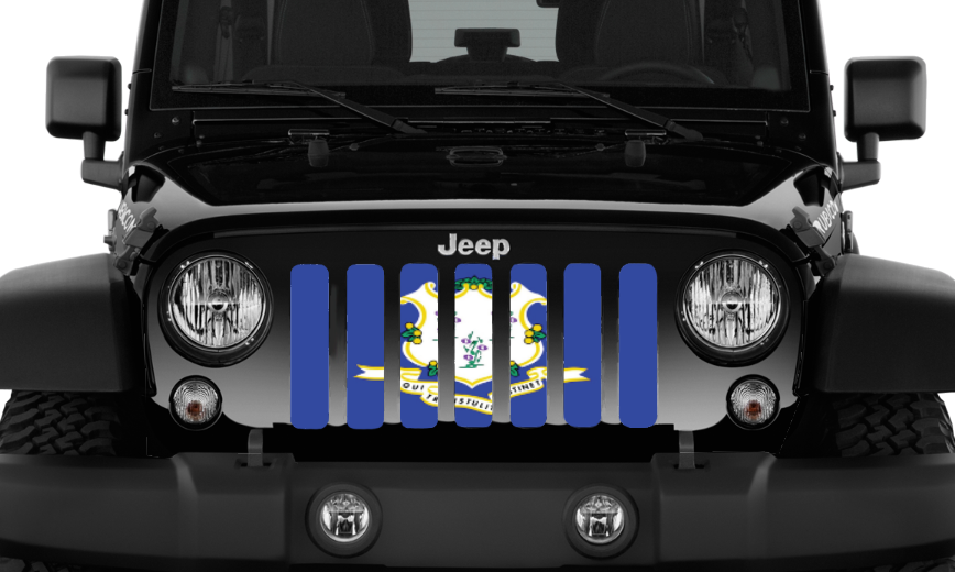 Connecticut State Flag Grille Insert