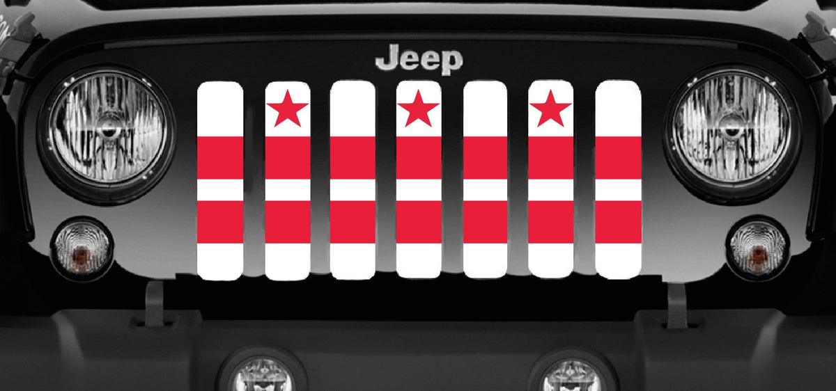 District of Columbia DC Flag Grille Insert