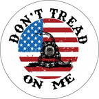 Don't Tread On Me American Flag White Spare Tire Cover