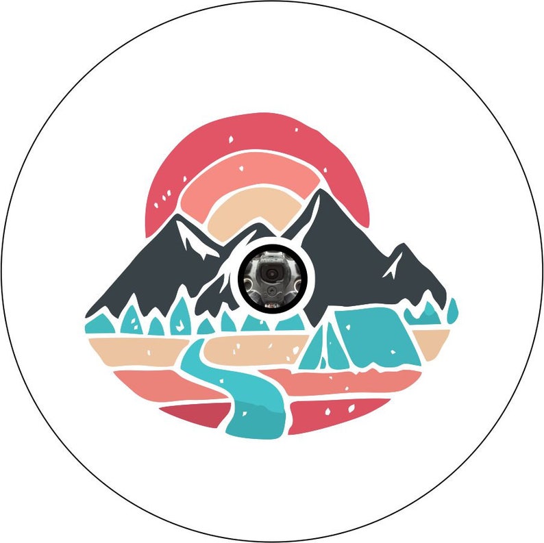 Down By The River 2 White Spare Tire Cover