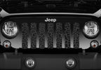 Platinum Dark Gray and Black Leopard Print Grille Insert