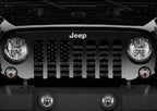 American Flag Dark Gray and Black Leopard Print Grille Insert