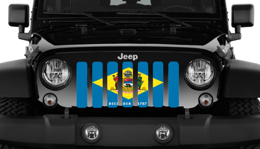 Delaware State Flag Grille Insert