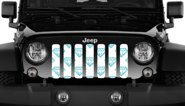 Diamonds Teal Grille Insert