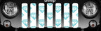 Diamonds Teal Grille Insert