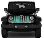Dirty Girl Teal Serenity Woodland Camo Grille Insert