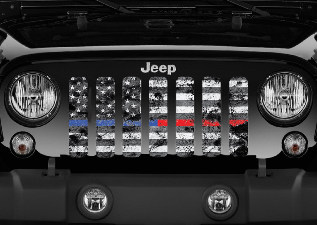 Dirty Grace Tactical Back the Blue and Red Grille Insert