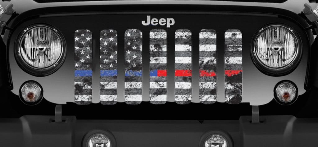 Dirty Grace Tactical Back the Blue and Red Grille Insert