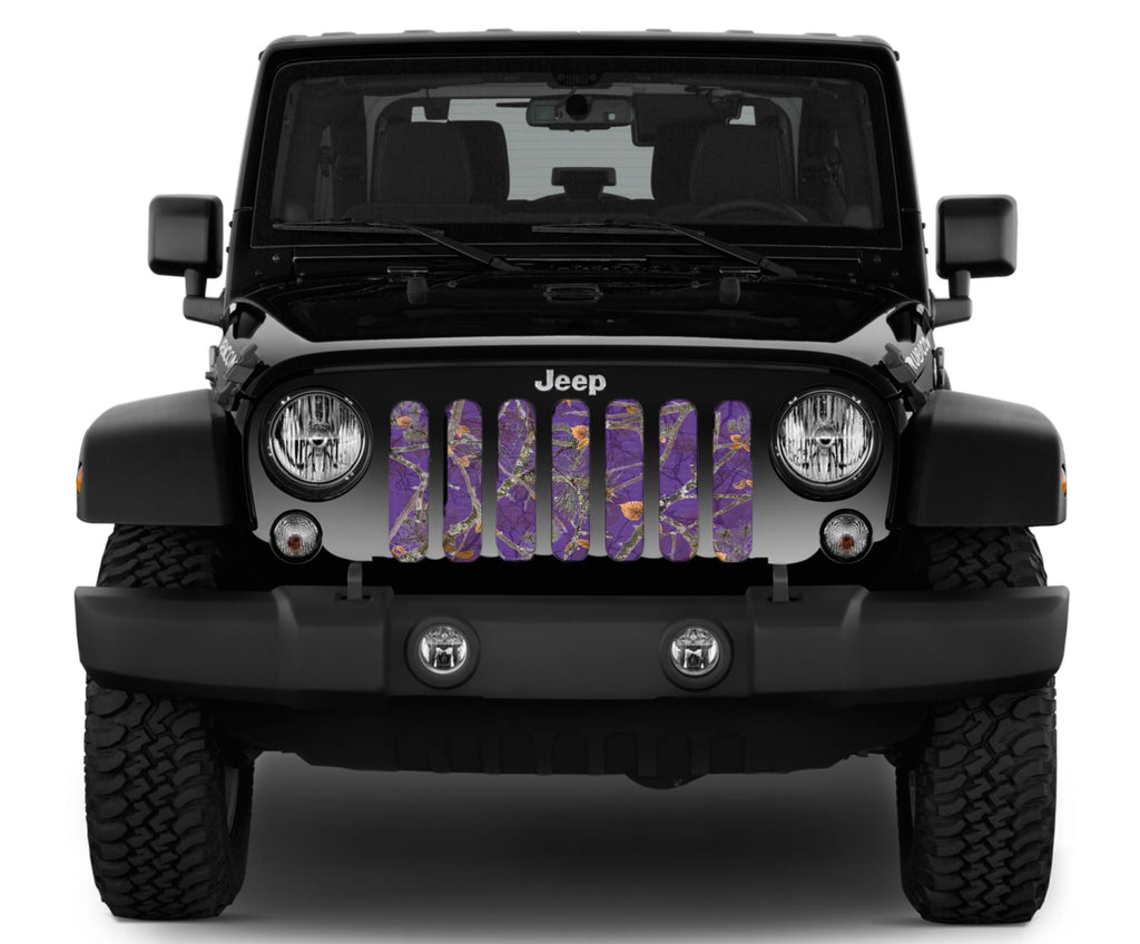 Dirty Girl Plum Purple Woodland Camo Grille Insert