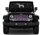 Dirty Girl Plum Purple Woodland Camo Grille Insert