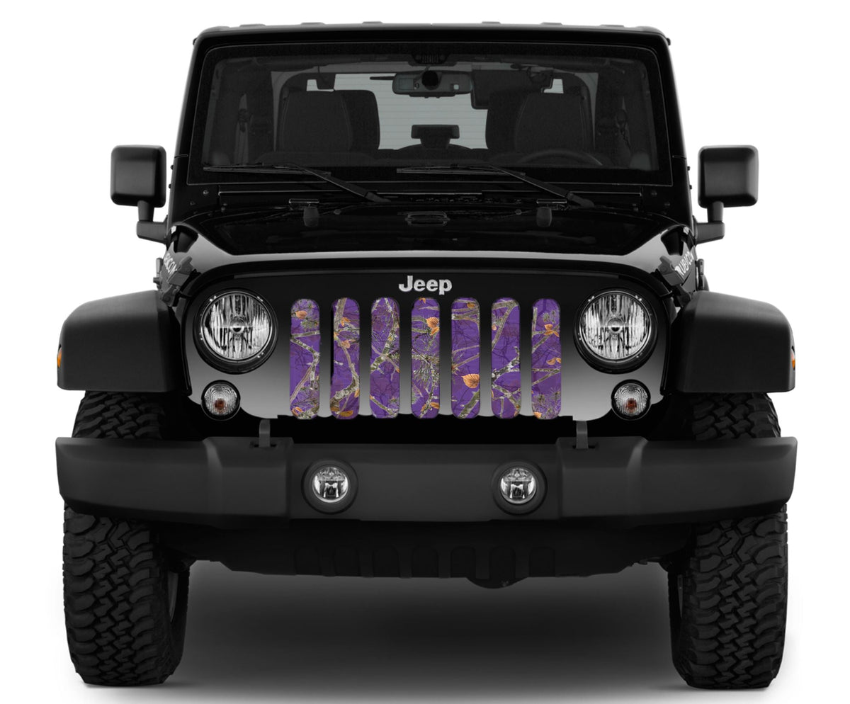 Dirty Girl Plum Purple Woodland Camo Grille Insert