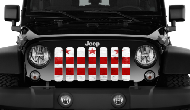 District of Columbia DC Grunge State Flag Grille Insert