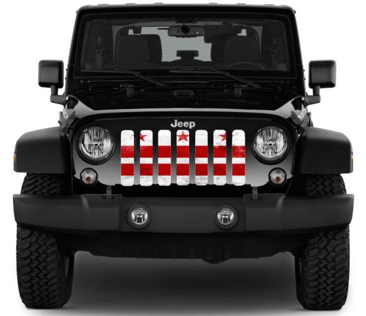 District of Columbia DC Grunge State Flag Grille Insert
