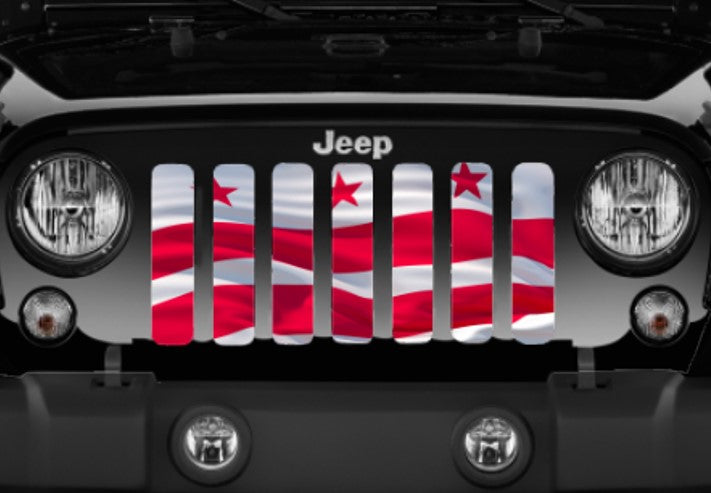 Waving District of Columbia DC State Flag Grille Insert