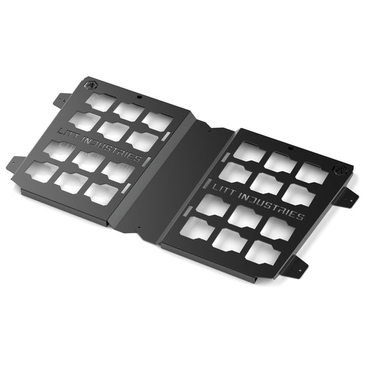 Litt Industries heavy duty milwaukee packout mount rzr general rgr driver and passenger side  toolbox mount  Polaris RZR General  aisi cold rolled carbon steel the best toolbox mounts