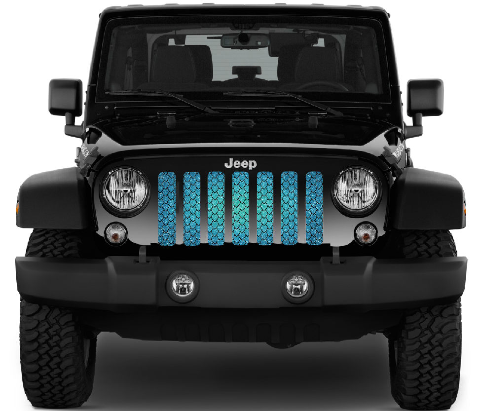 Dragon Scales Teal Fleck Grille Insert