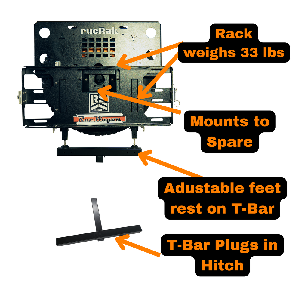 Jeep Wrangler JL (2018-2026) Cargo Carrier & Bike Rack | rucRak Grunt
