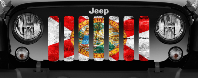 Florida Grunge State Flag Grille Insert