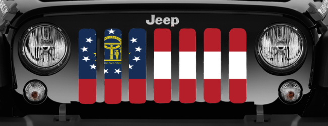 Georgia State Flag Grille Insert