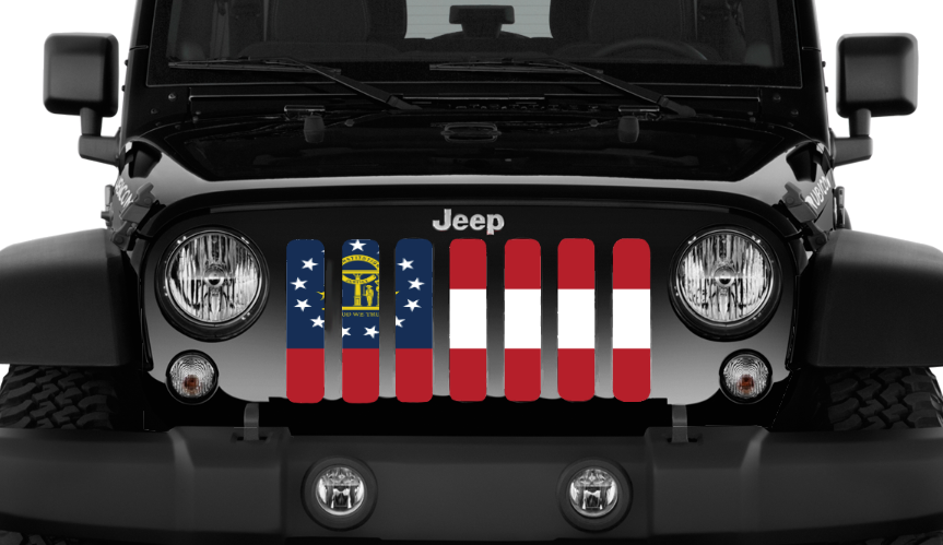 Georgia State Flag Grille Insert