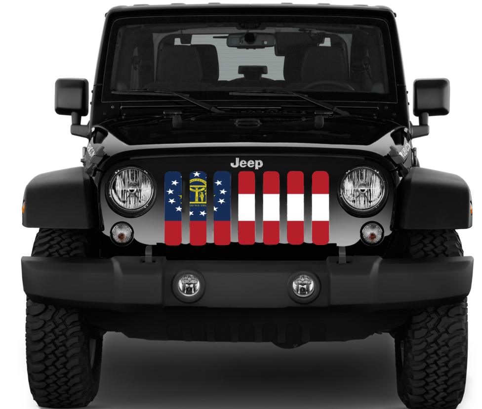 Georgia State Flag Grille Insert