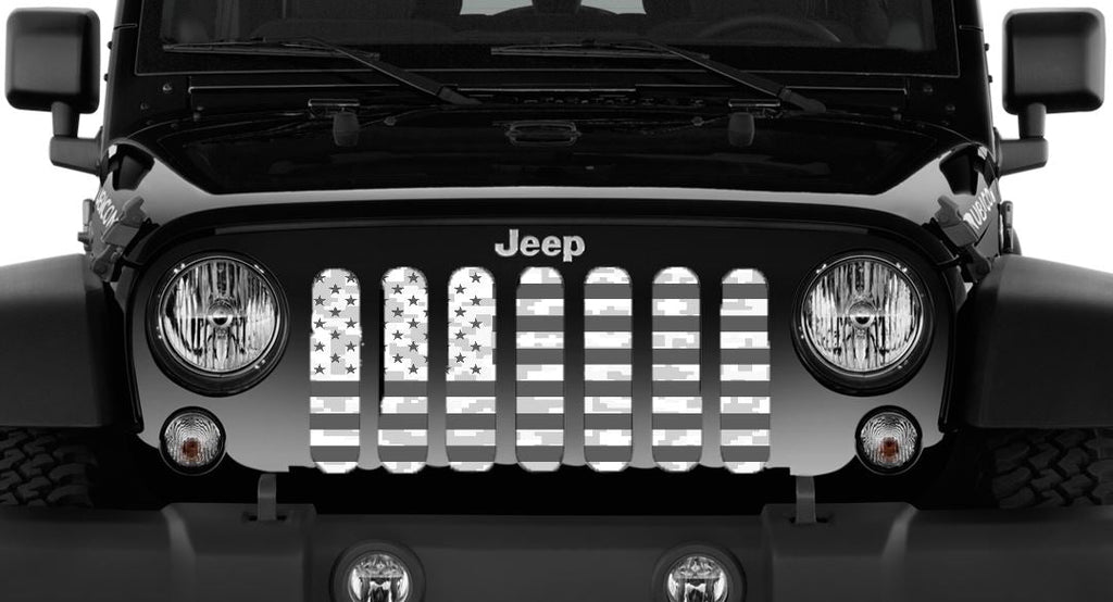 Ghost American Flag Digital Camo Grille Insert
