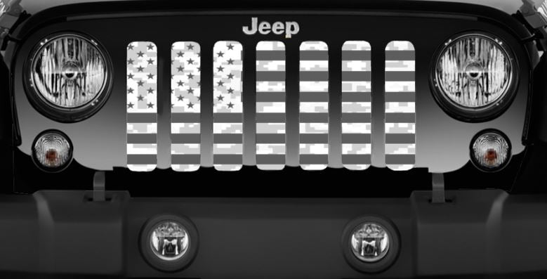 Ghost American Flag Digital Camo Grille Insert