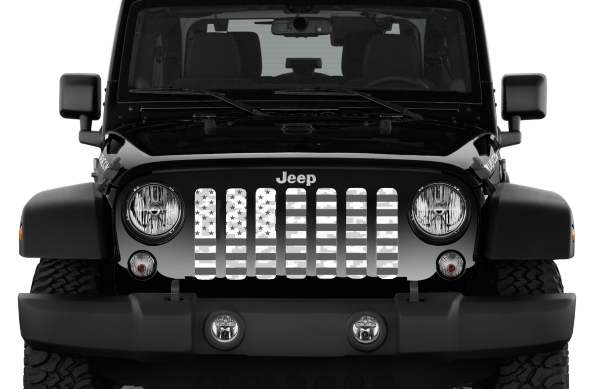 Ghost American Flag Digital Camo Grille Insert