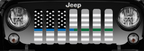 Ghost Tactical Back the Blue and Military American Flag Grille Insert