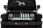 Ghost Tactical Back the Blue and Military American Flag Grille Insert