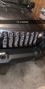 Gray Leopard Print Grille Insert