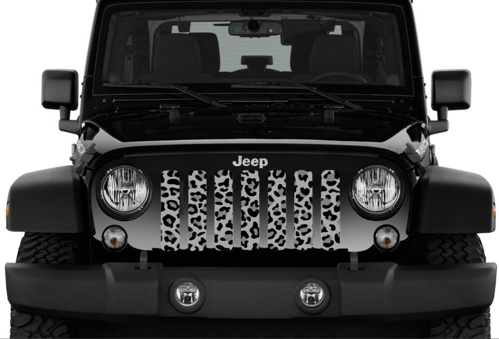 Gray Leopard Print Grille Insert
