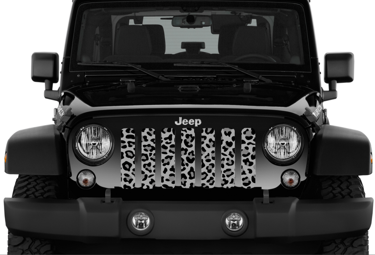 Gray Leopard Print Grille Insert