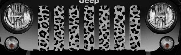 Gray Leopard Print Grille Insert