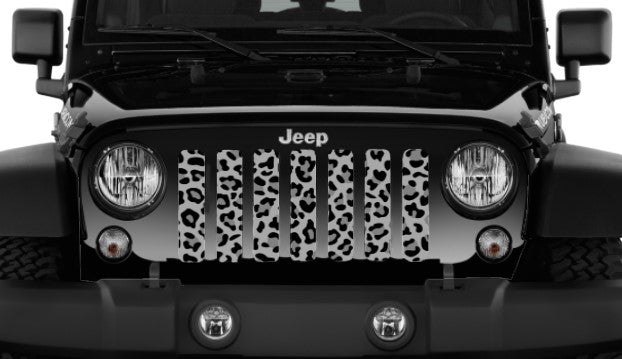 Platinum Gray Leopard Print Grille Insert