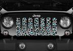 Teal Leopard Print Grille Insert