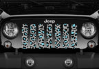 Platinum Teal Leopard Print Grille Insert